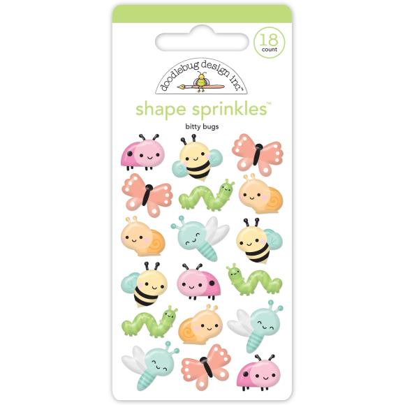 Doodlebug Design - Butterfly Kisses Bitty Bugs Shape Sprinkles