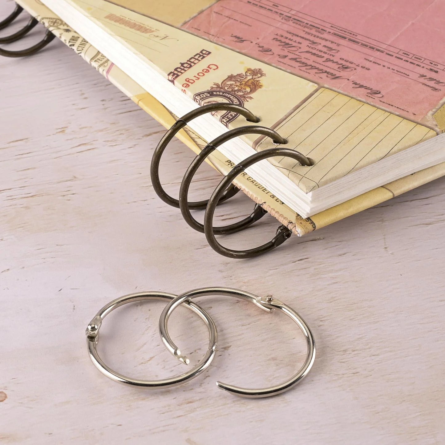 Vaessen - Book Rings Silver 38mm (12pcs)