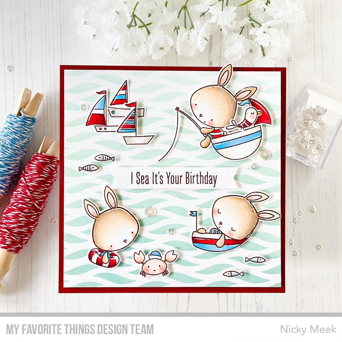 My Favorite Things - Wavy Lines Stencil