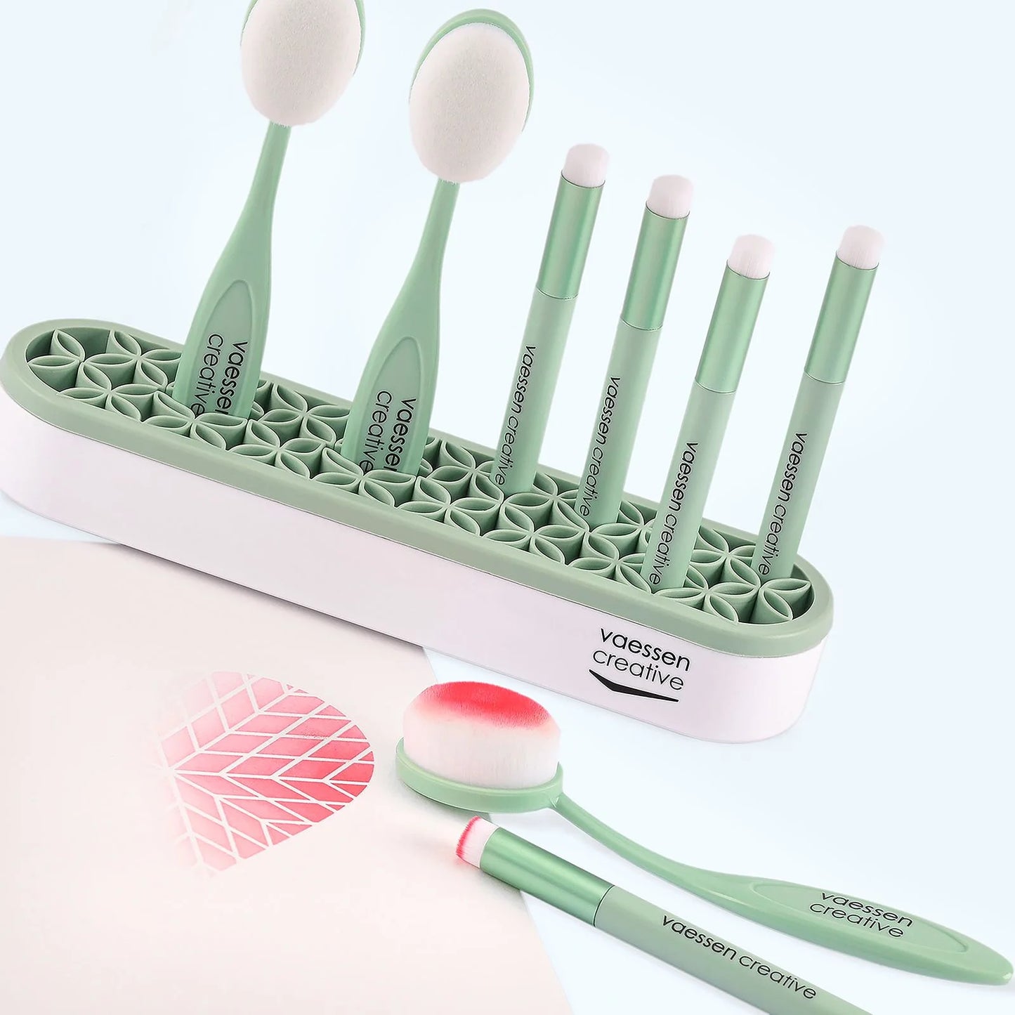 Vaessen Creative - 8 Blending Brushes + Tool Tray