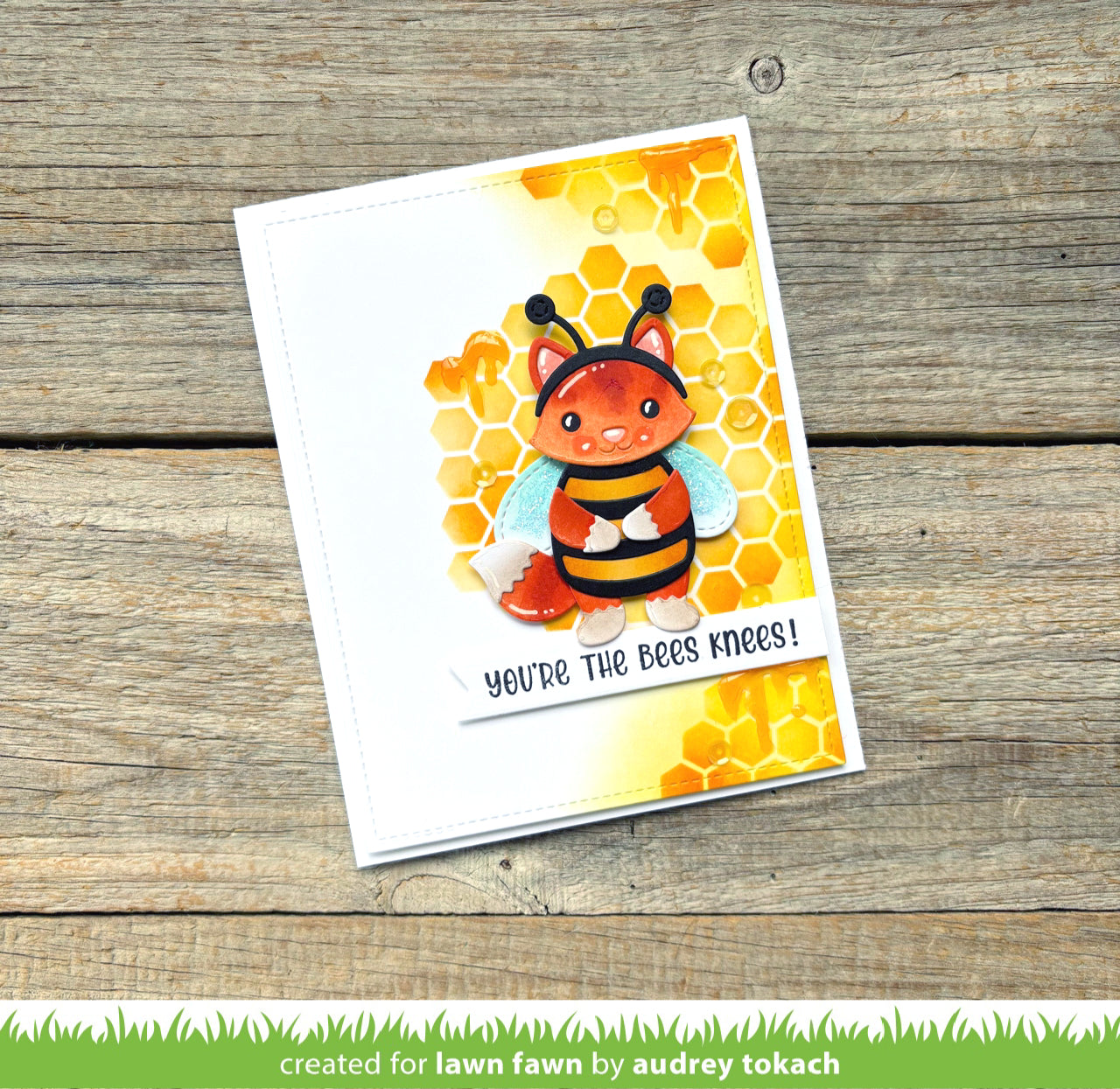 Lawn Fawn - Henry'S Build-A-Sentiment: Honey Bee
