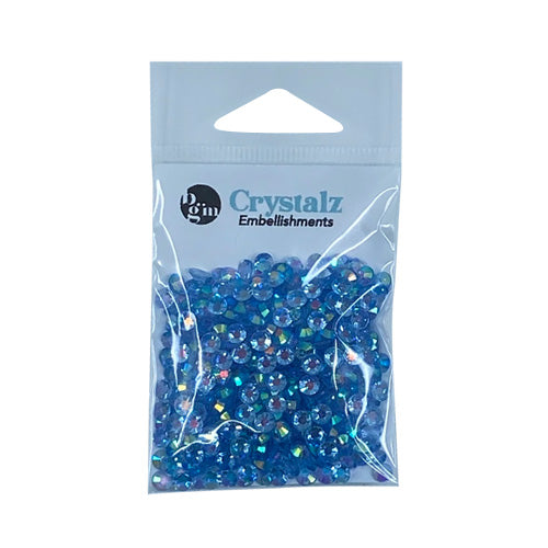 Buttons Galore - Crystalz Clear Flat Back Gems Ocean Blue