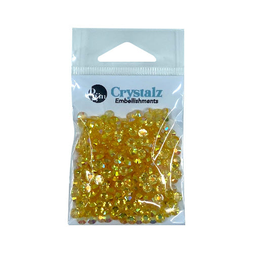 Buttons Galore - Crystalz Clear Flat Back Gems Mango