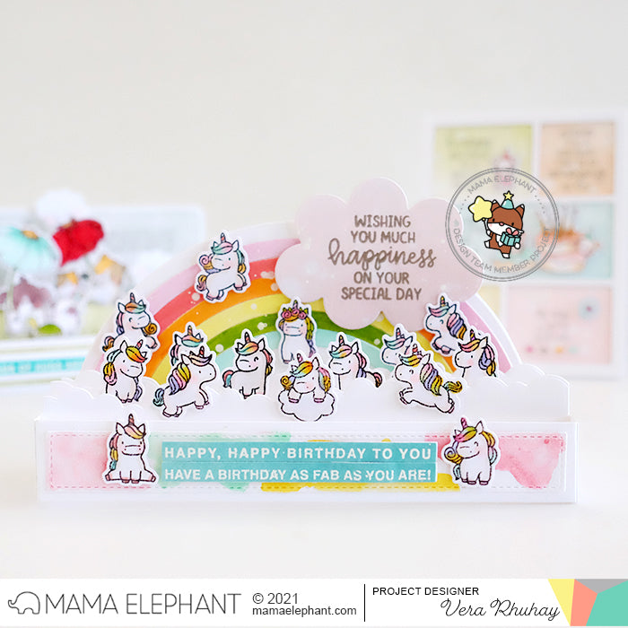 Mama Elephant - Slim Scenescape Rainbow Add-On - Creative Cuts