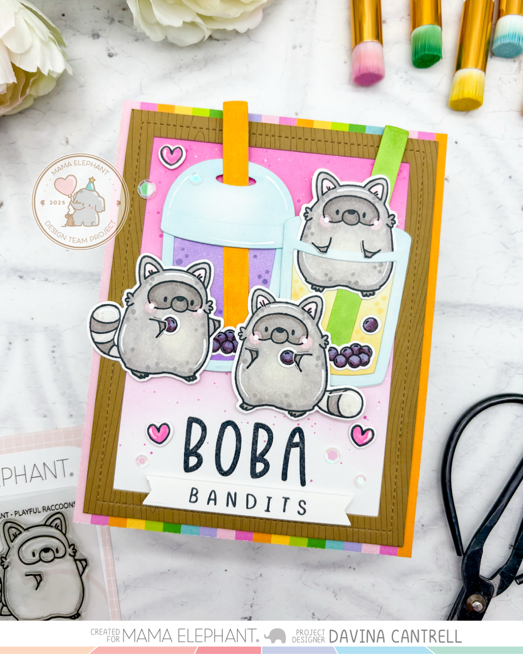 Mama Elephant - Stitched Border Frames - Creative Cuts