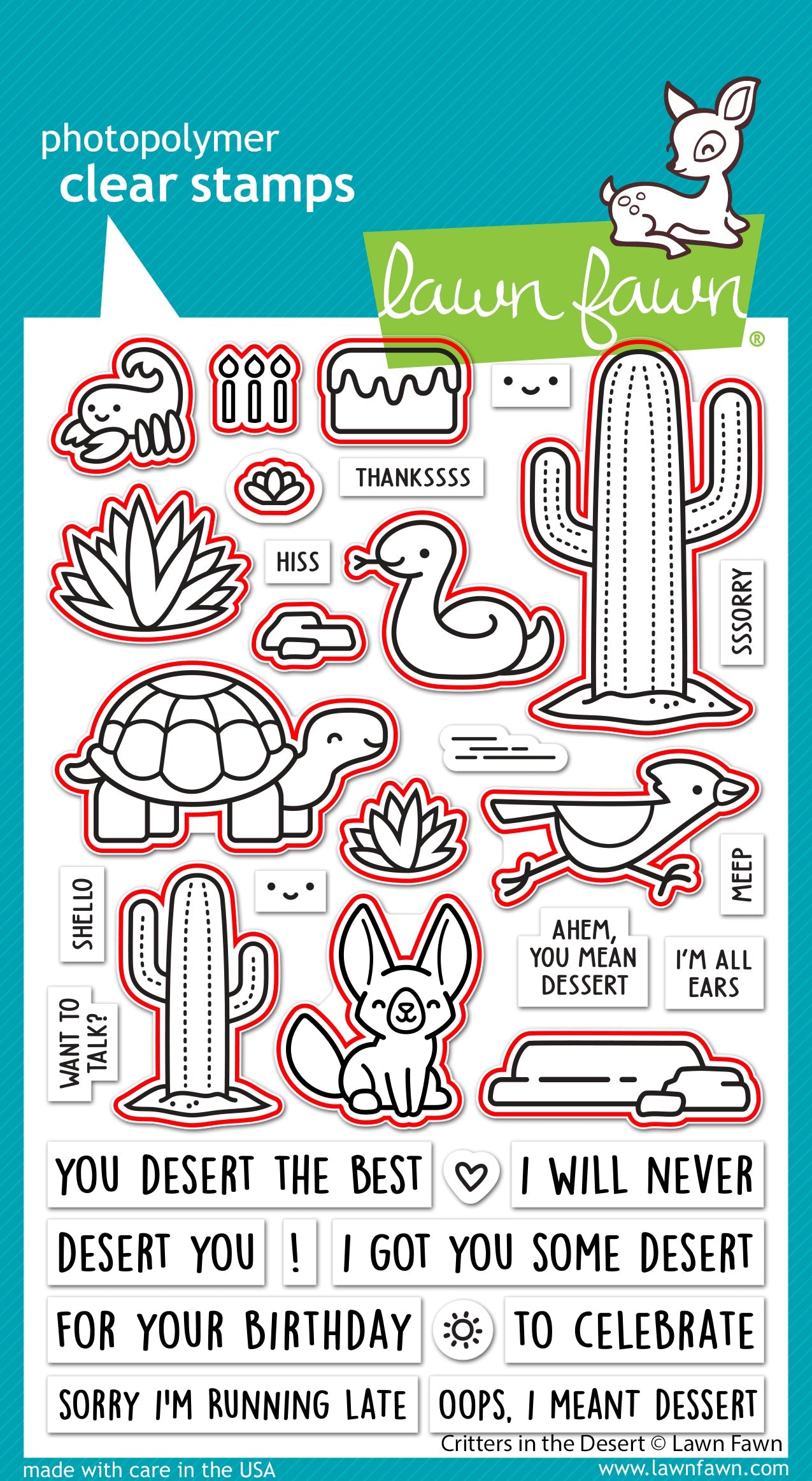 Lawn Fawn - Critters In The Desert Lawn Cuts