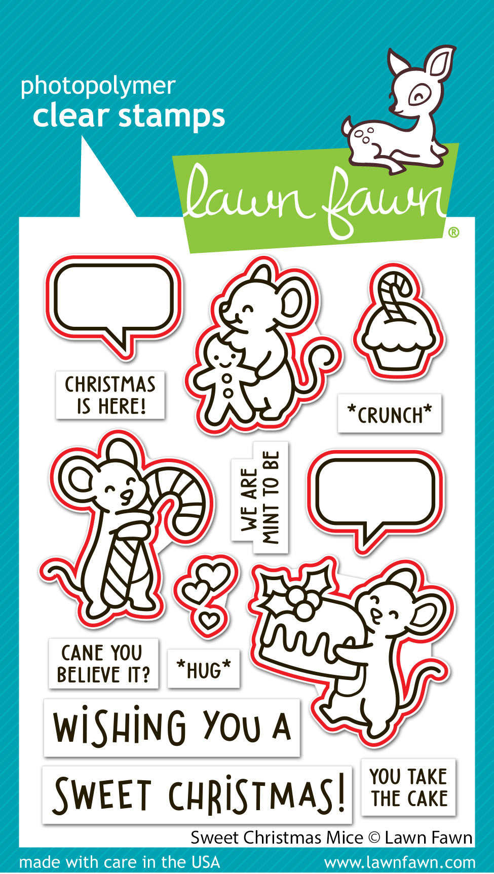 Lawn Fawn - Sweet Christmas Mice Lawn Cuts