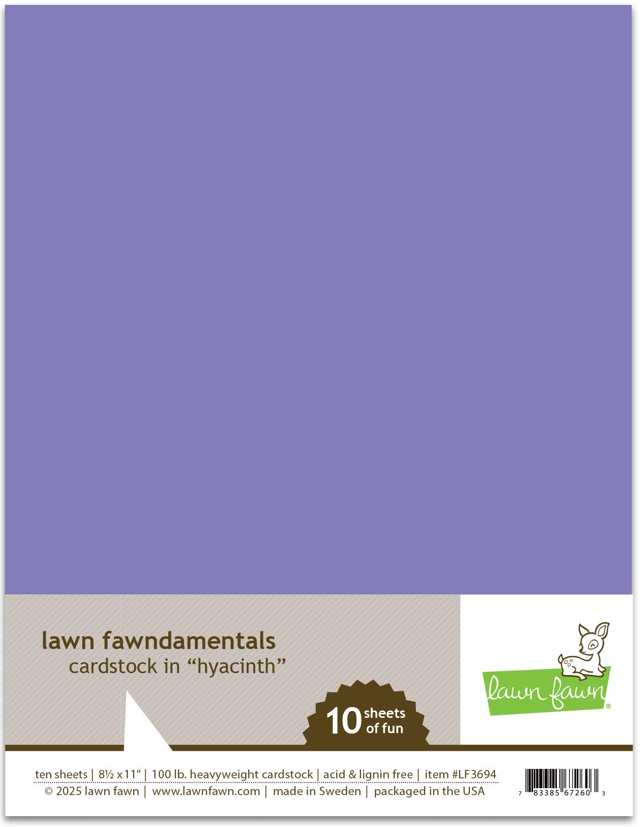 Lawn Fawn - Hyacinth Cardstock