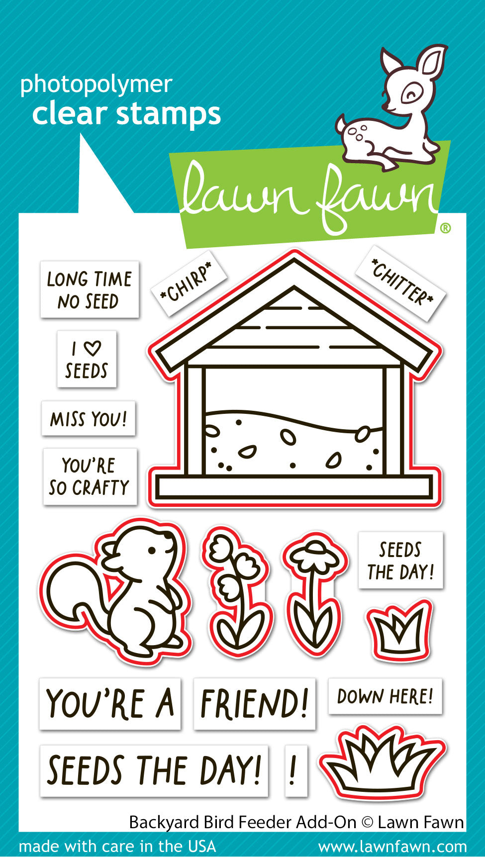 Lawn Fawn - Backyard Bird Feeder Add-On Lawn Cuts