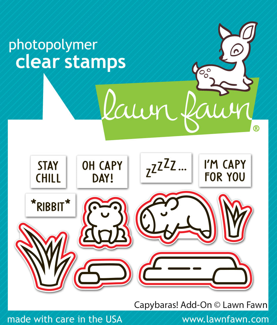 Lawn Fawn - Capybaras! Add-On Lawn Cuts
