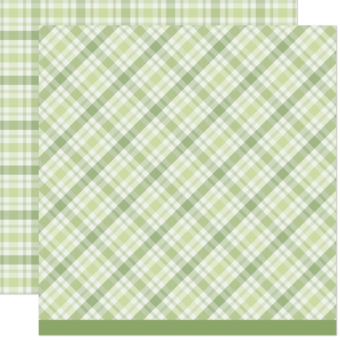 Lawn Fawn - Favorite Flannel Fall - Green Tea 12x12"