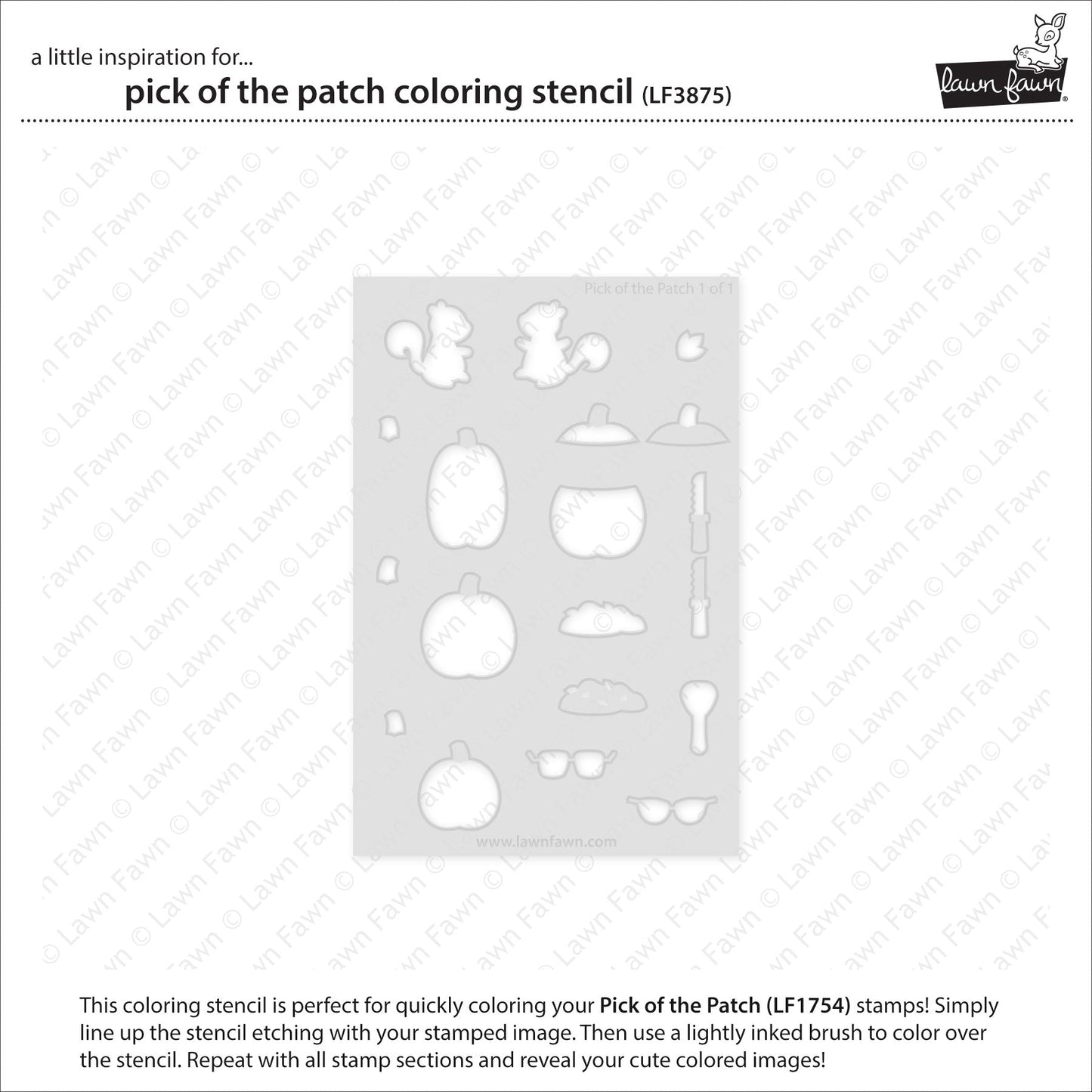 Lawn Fawn - Pick Of The Patch Coloring Stencil