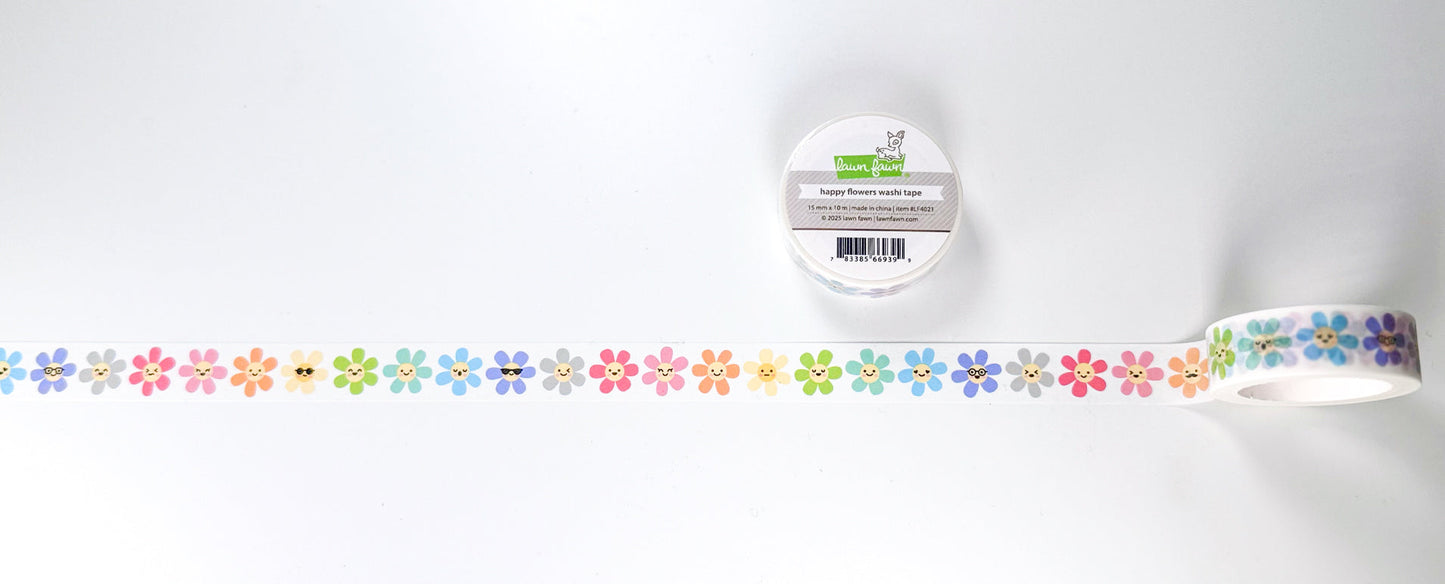Lawn Fawn - Happy Flowers Washi Tape