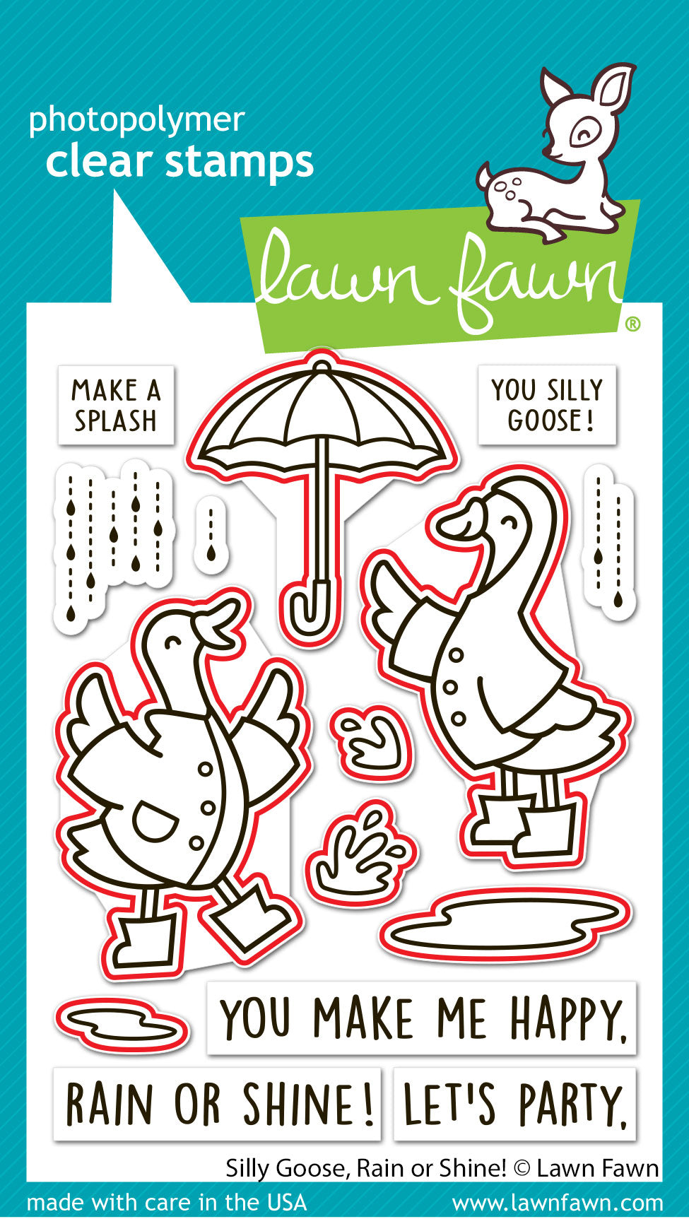 Lawn Fawn - Silly Goose, Rain Or Shine! Lawn Cuts