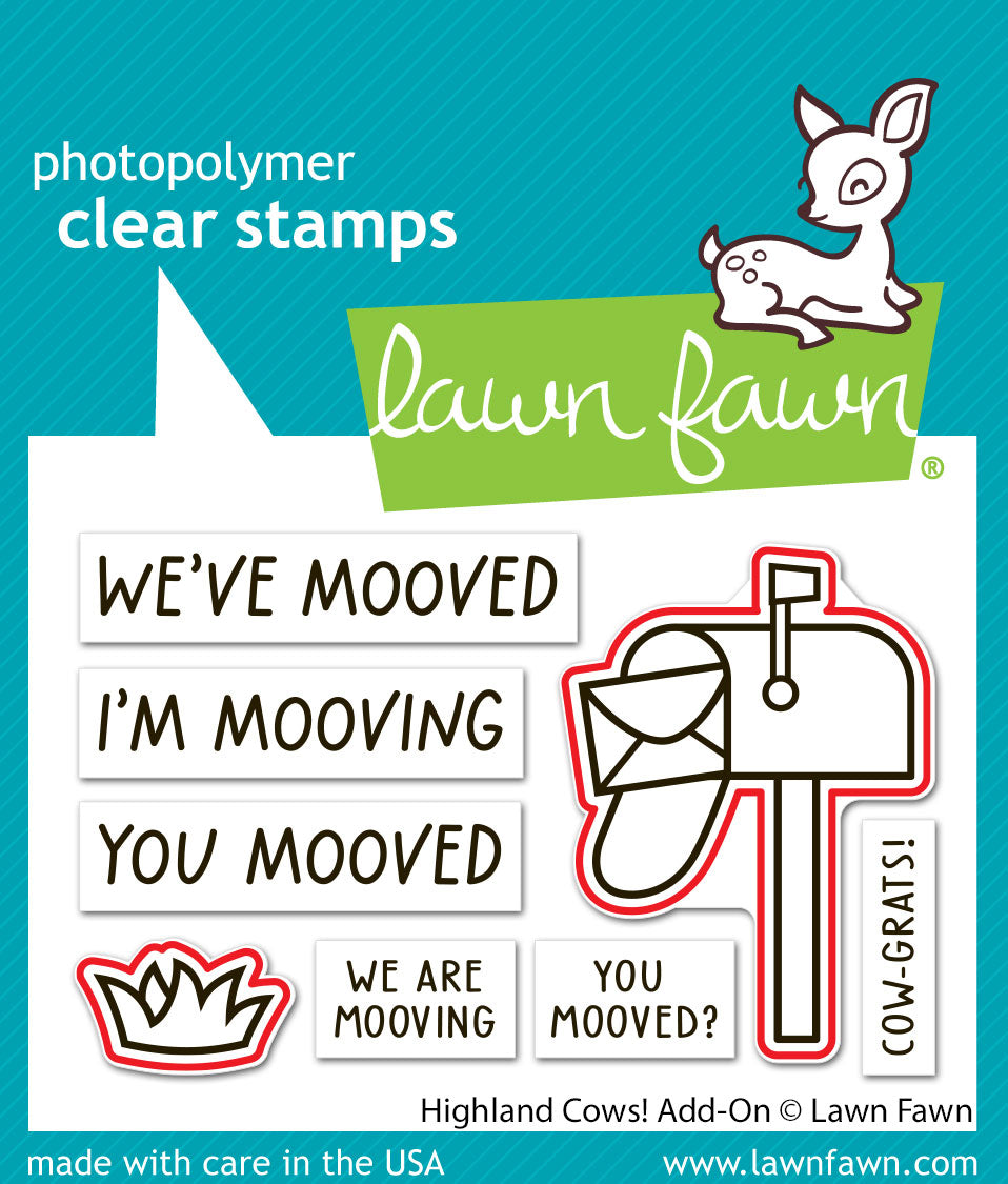 Lawn Fawn - Highland Cows! Add-On Lawn Cuts