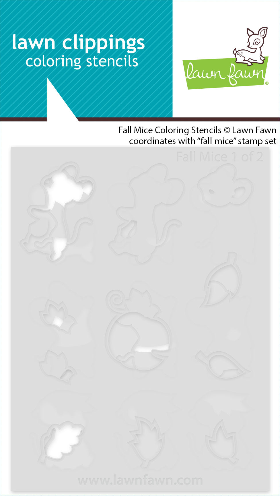 Lawn Fawn - Fall Mice Coloring Stencils