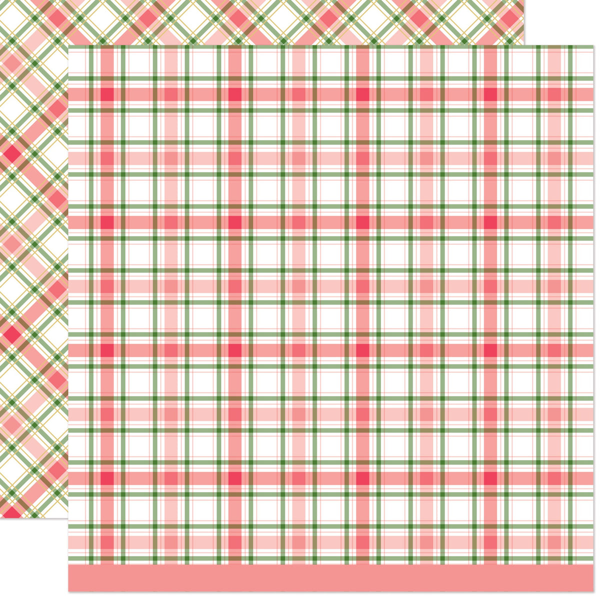 Lawn Fawn - Let It Shine Holiday Plaids Ginger Snap 12x12"