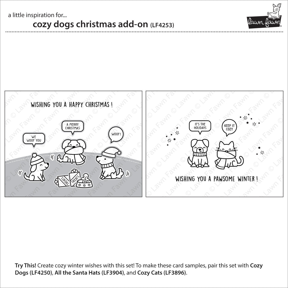Lawn Fawn - Cozy Dogs Christmas Add-On