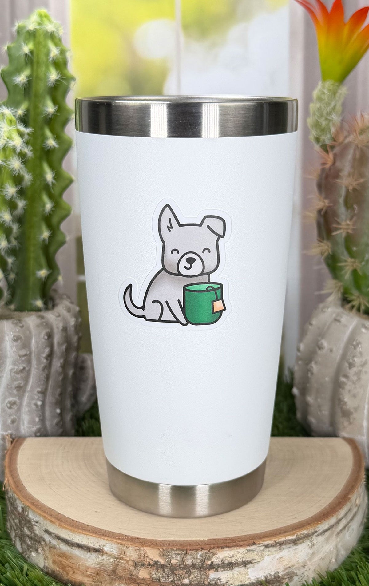 Lawn Fawn - Pup Of Tea Vinyl Sticker