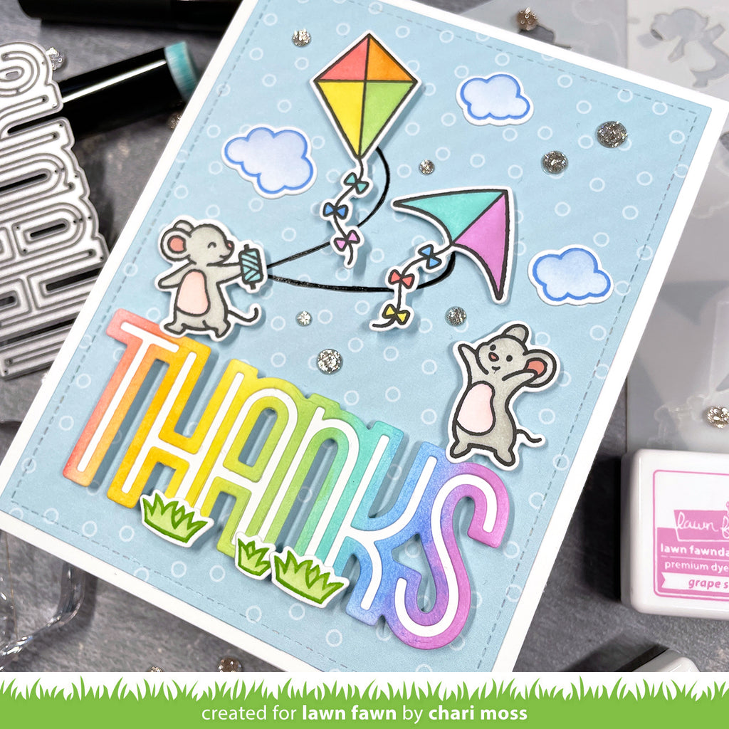 Lawn Fawn - Whoosh, Kites! Coloring Stencils