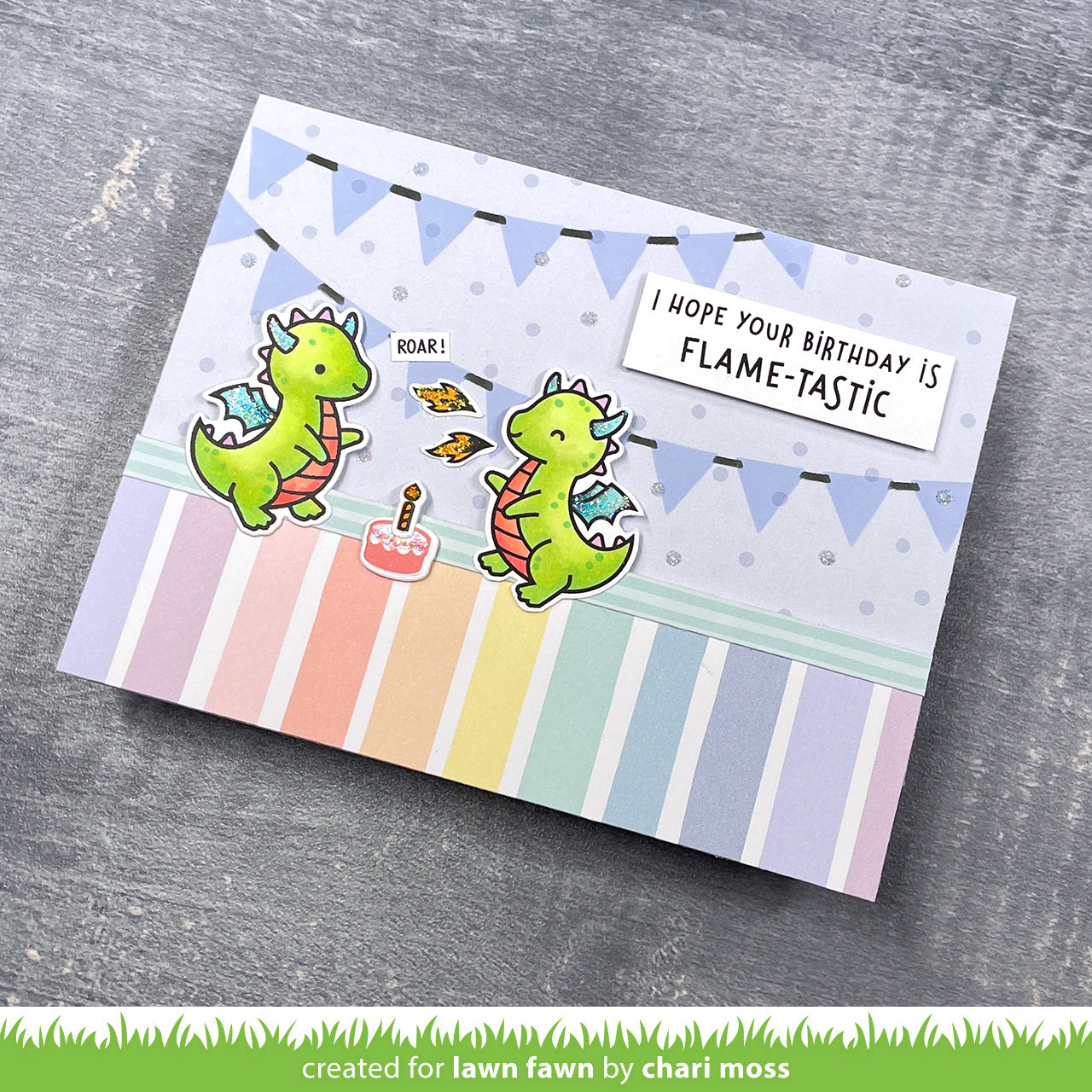 Lawn Fawn - Little Dragon Flip Flop