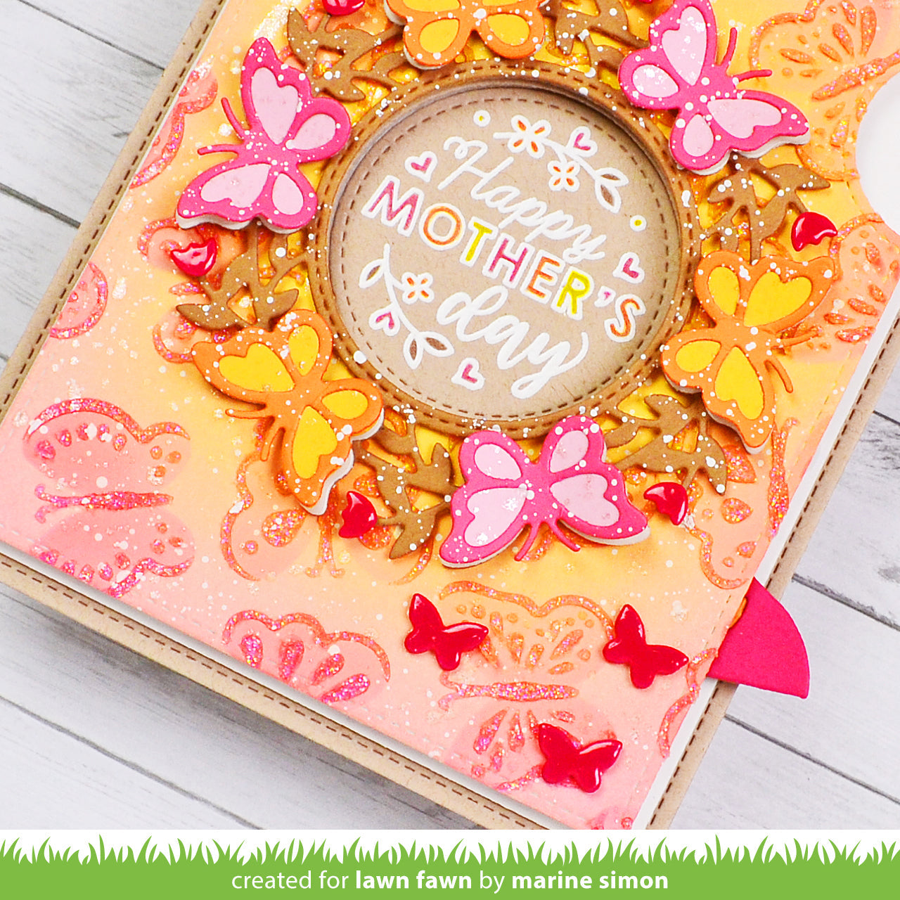 Lawn Fawn - Magic Iris Butterfly Wreath Add-On