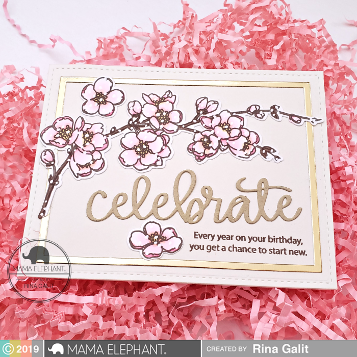 Mama Elephant - Cherry Blossom Branch