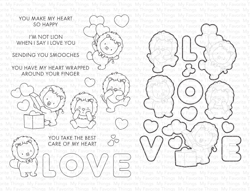 My Favorite Things - YUZU Lovely Lions Stamp&Die Duo