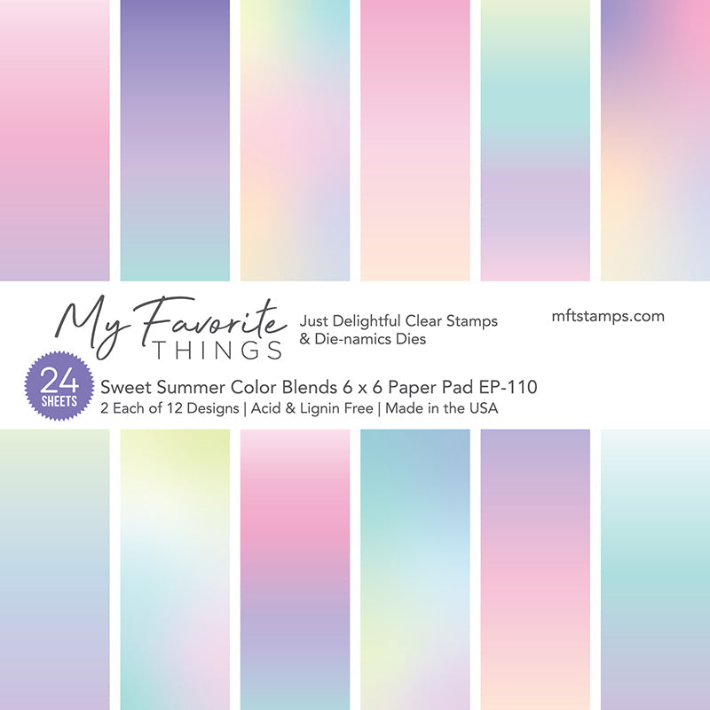 My Favorite Things - Sweet Summer Color Blends Paper Pad 6x6"