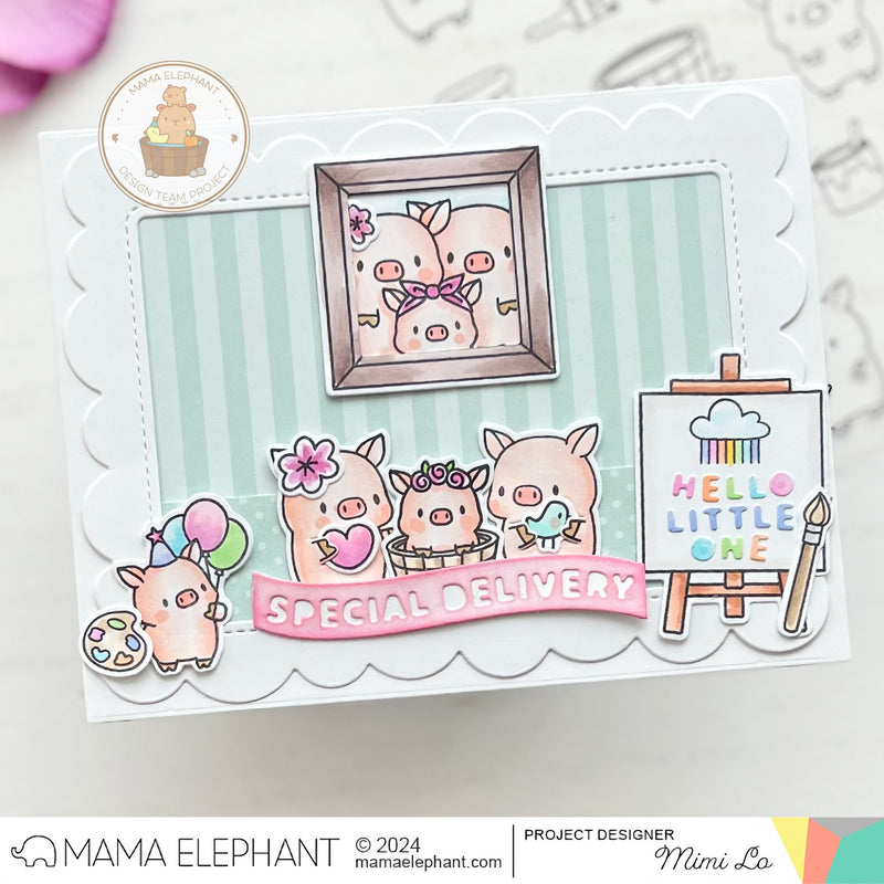 Mama Elephant - Spring Banner Greetings - Creative Cuts