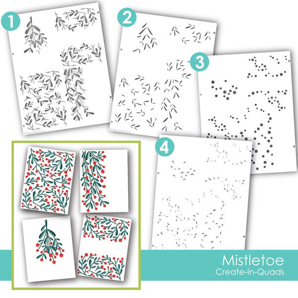 Taylored Expressions - Create-in-Quads-Mistletoe Layering Stencils