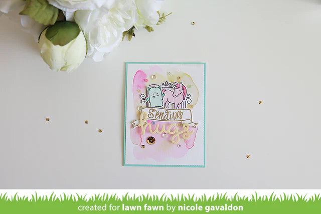 Lawn Fawn - Scripty Hugs