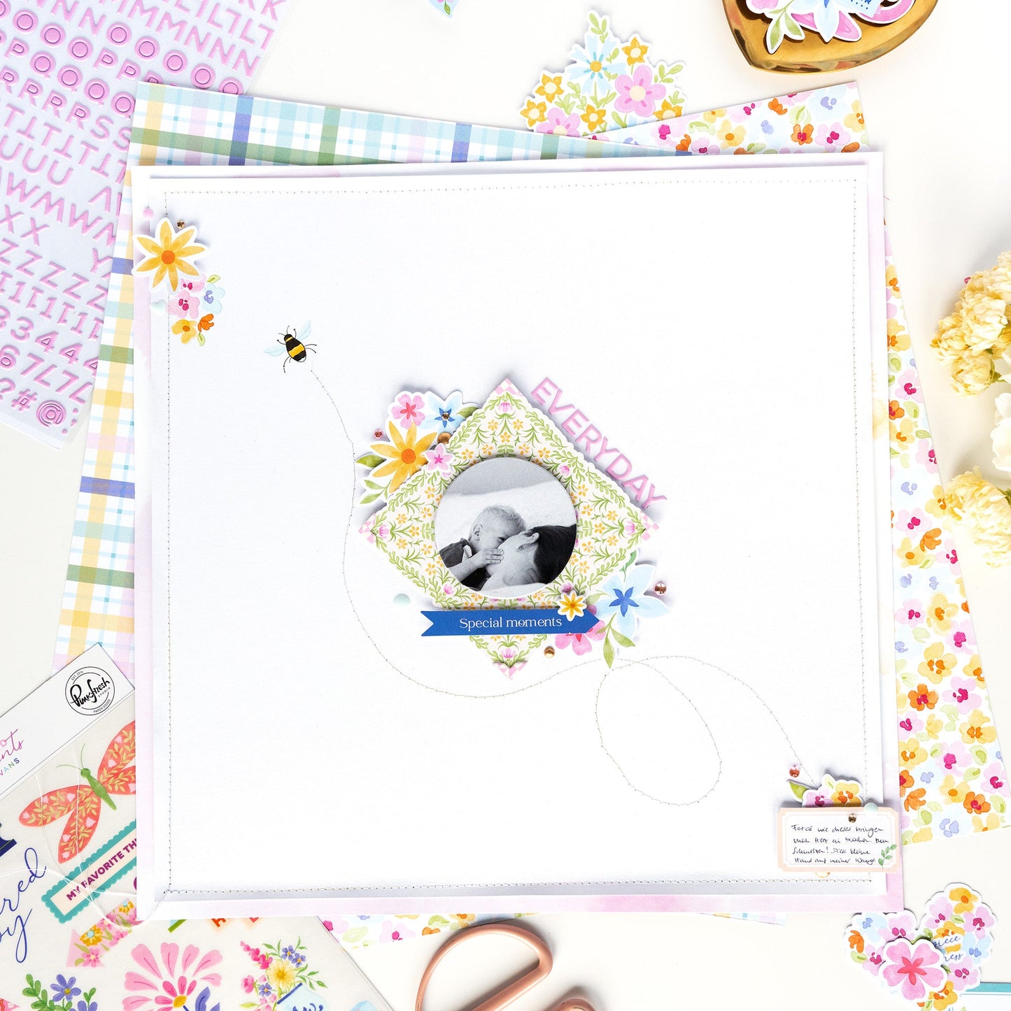 Pinkfresh Studio - Paige Evans Crafted Moments Mini Puffy Alpha Stickers (616pcs)