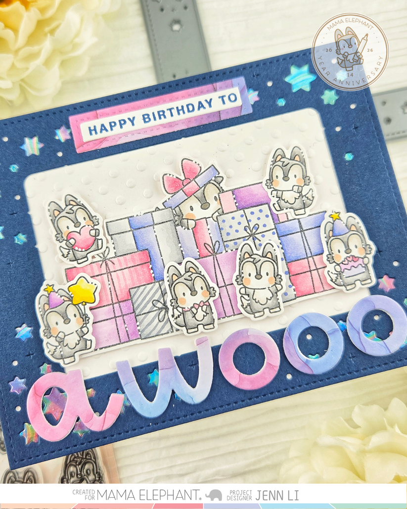 Mama Elephant - Star Clusters Frame - Creative Cuts