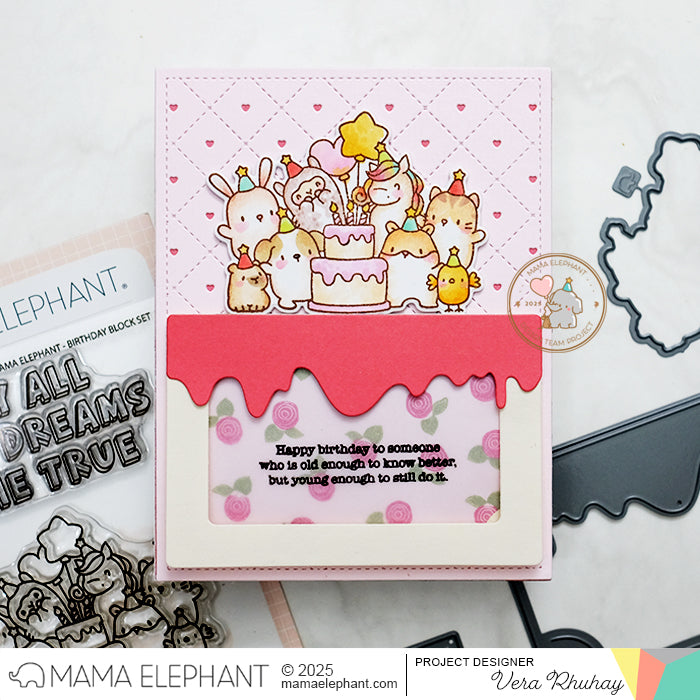 Mama Elephant - Birthday Block Set