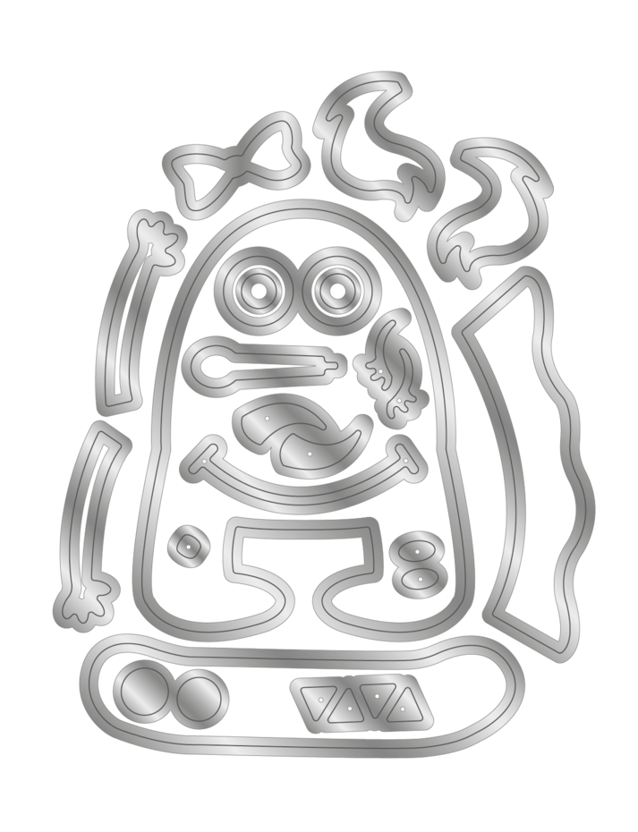 Crafter's Companion - Sparkle and Sass Metal Die Set Missy the Monster