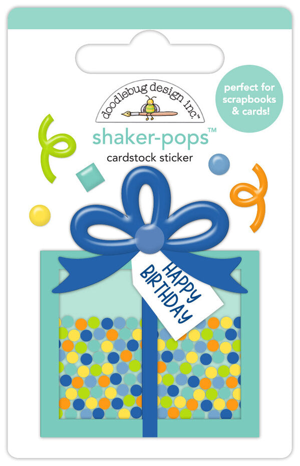 Doodlebug Design Balloons & Banners Shaker-Pops Happy Birthday (9180)