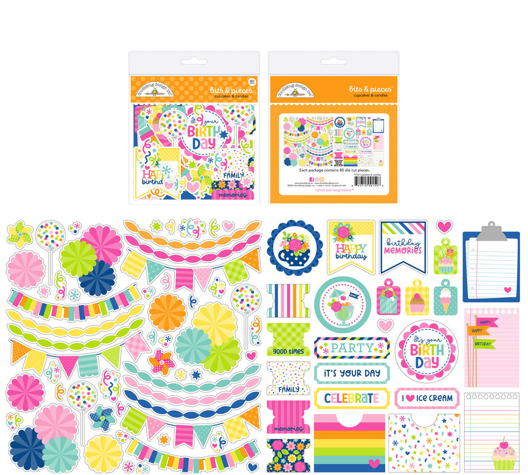 Doodlebug Design Cupcakes & Candles Bits & Pieces (9152)