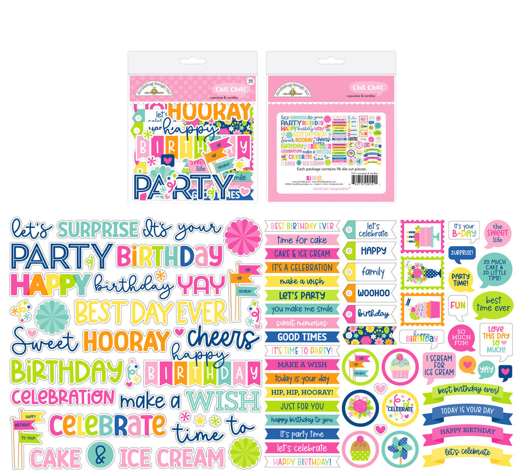 Doodlebug Design Cupcakes & Candles Chit Chat (9151)