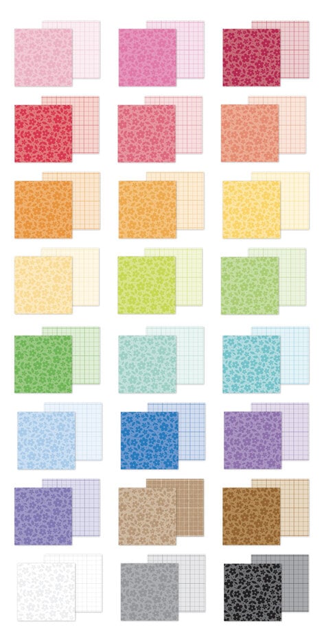 Doodlebug Design Floral-Graph Rainbow 6x8 Inch Petite Prints Paper Pad (9057)