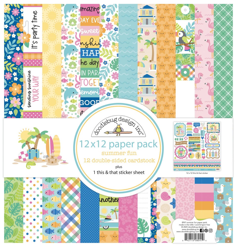 Doodlebug Design - Summer Fun Paper Pack 12x12"