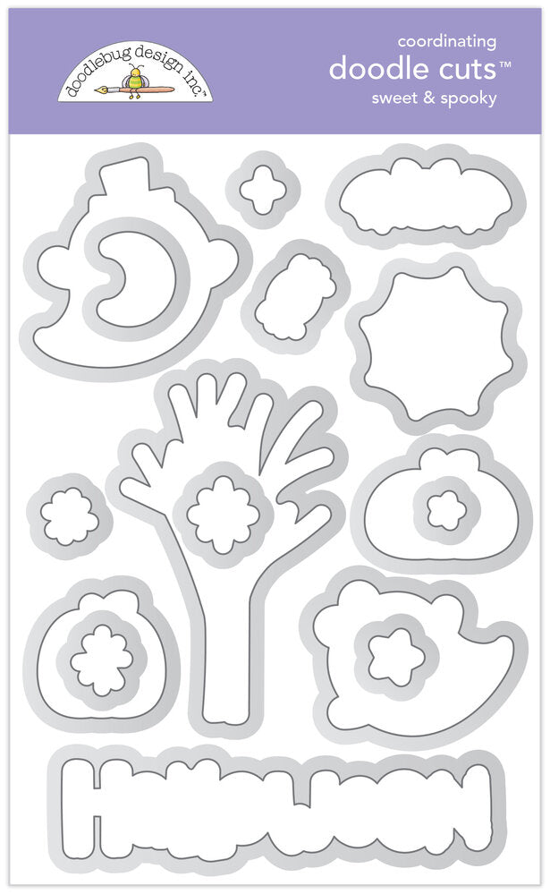SET DEAL: Doodlebug Design - Sweet & Spooky Doodle Stamps + Metal Dies