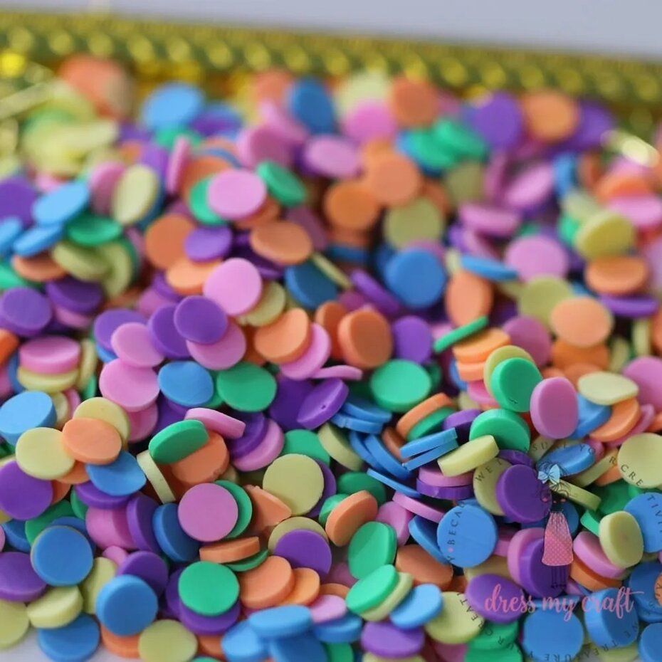Dress My Craft - Shaker Slices Rainbow Confetti