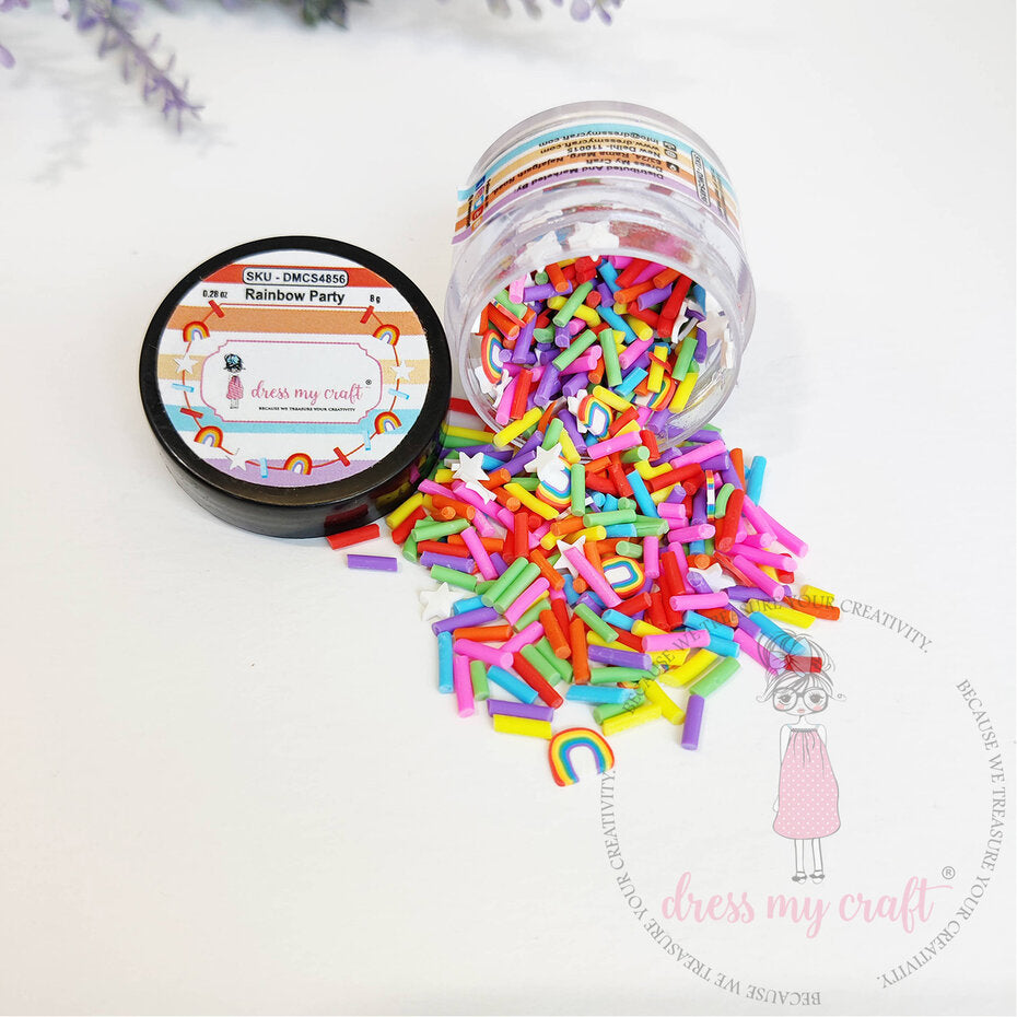 Dress My Craft - Shaker Slices Rainbow Party
