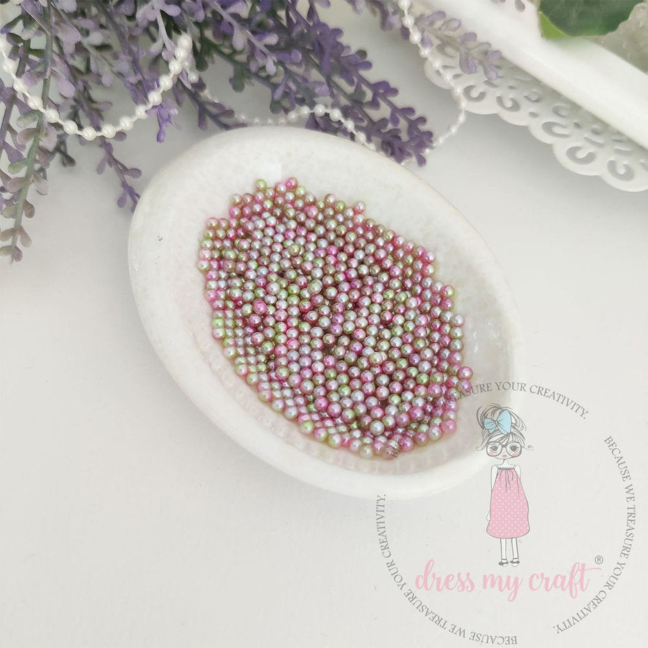 Dress My Craft - Mini Unicorn Beads Pink & Green (8g)