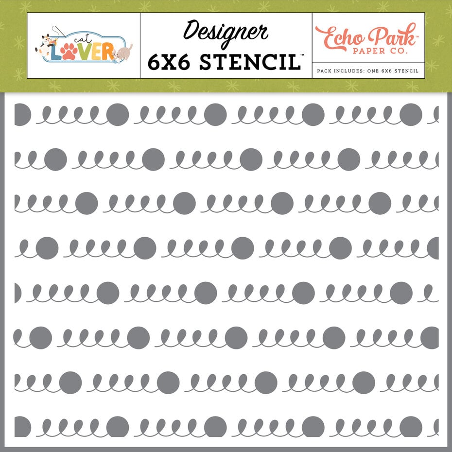 Echo Park - Cat Lover Designer Stencil Yarn Loops