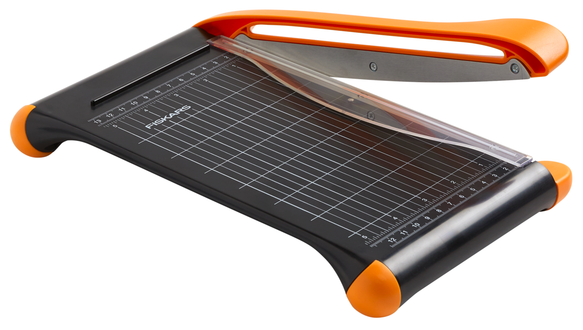 Fiskars Mini Guillotine 22cm A5 - Massicot Rotatif Portable Avec Protège-Doigts