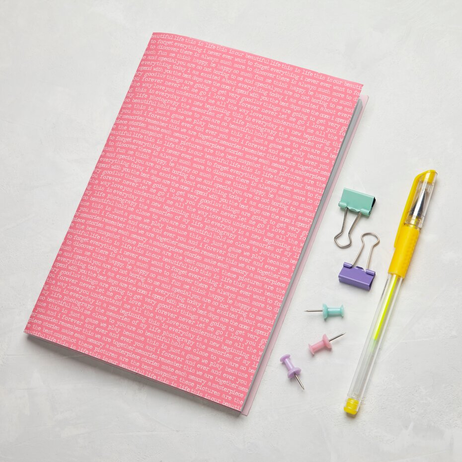 Masterpiece Design - Little Project Notebook Blanco Pages Pink (A5)