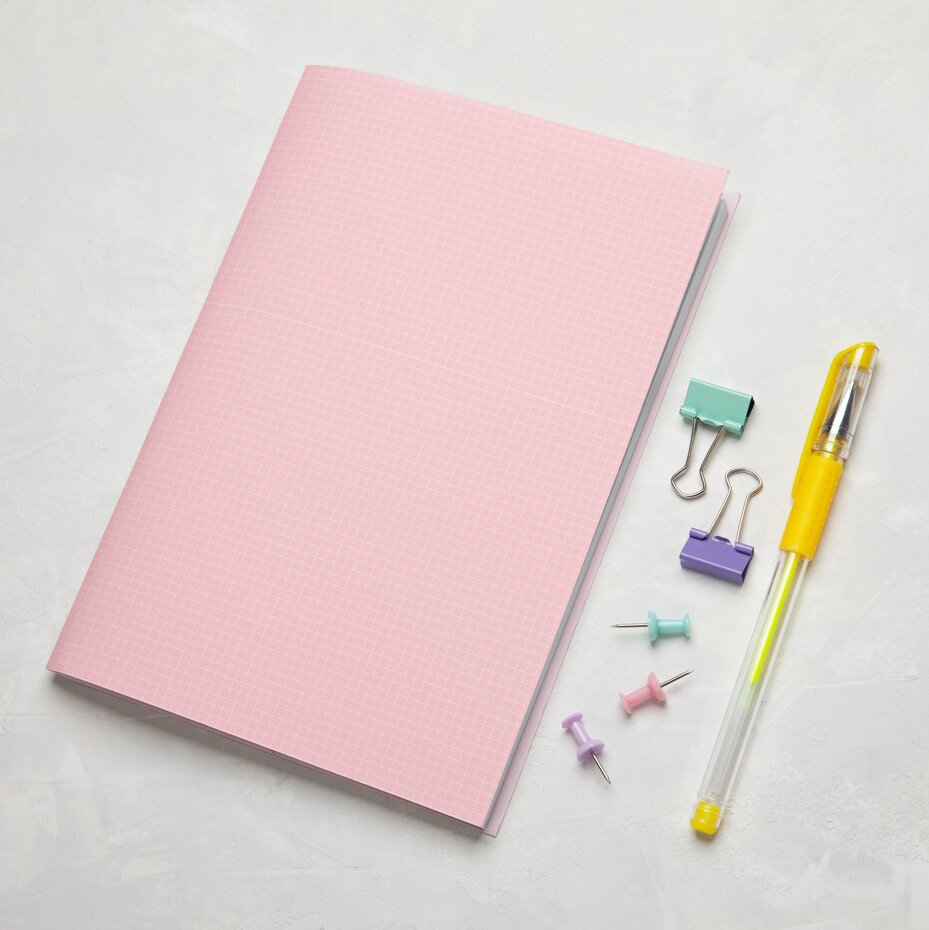 Masterpiece Design - Little Project Notebook Graph Pages Pink (A5)