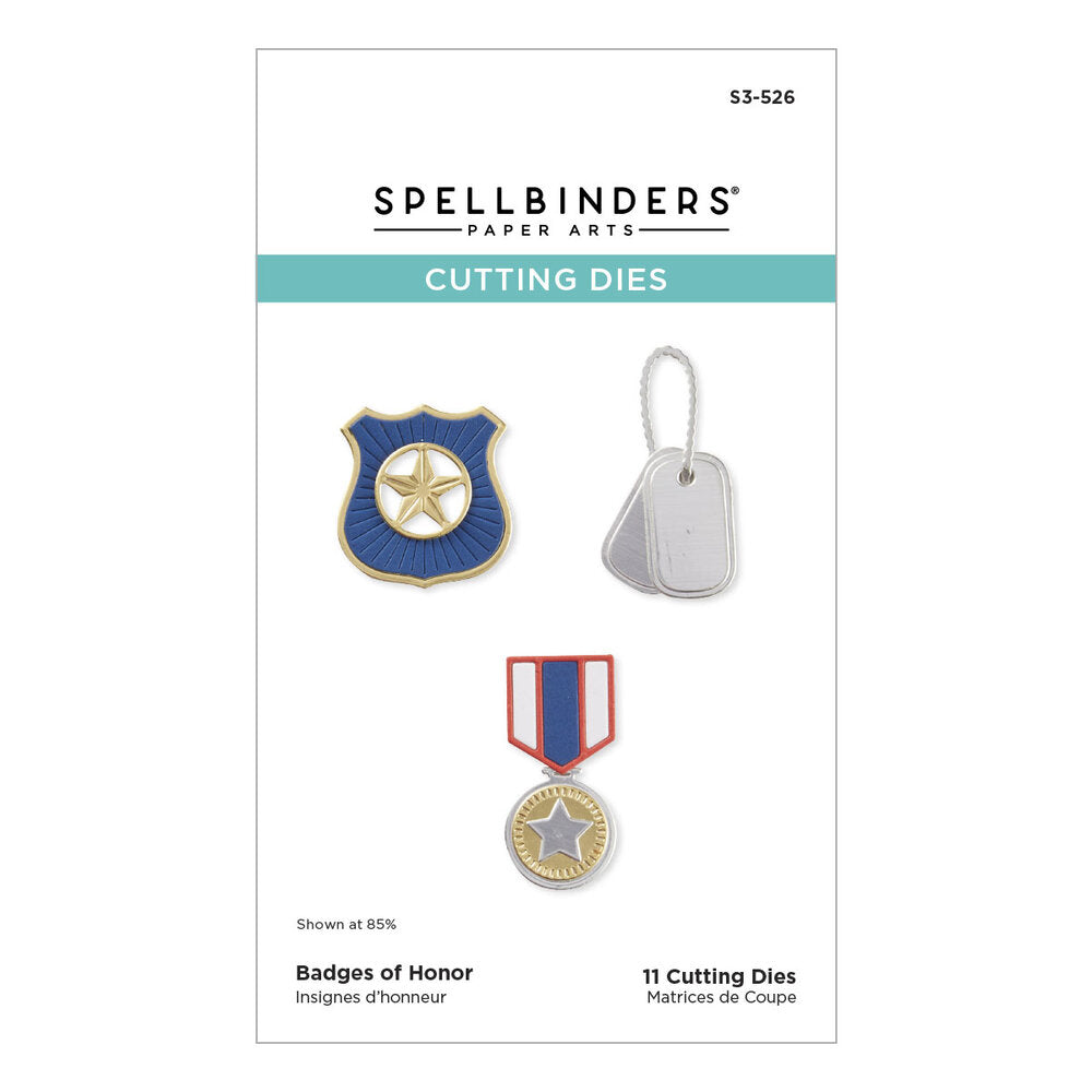 Spellbinders - Badges of Honor Etched Dies